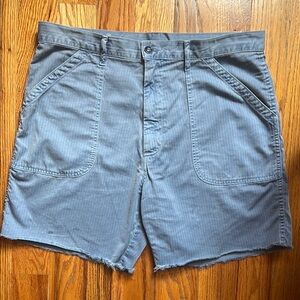 Blue Cargo Shorts with Soft Washed Fabric